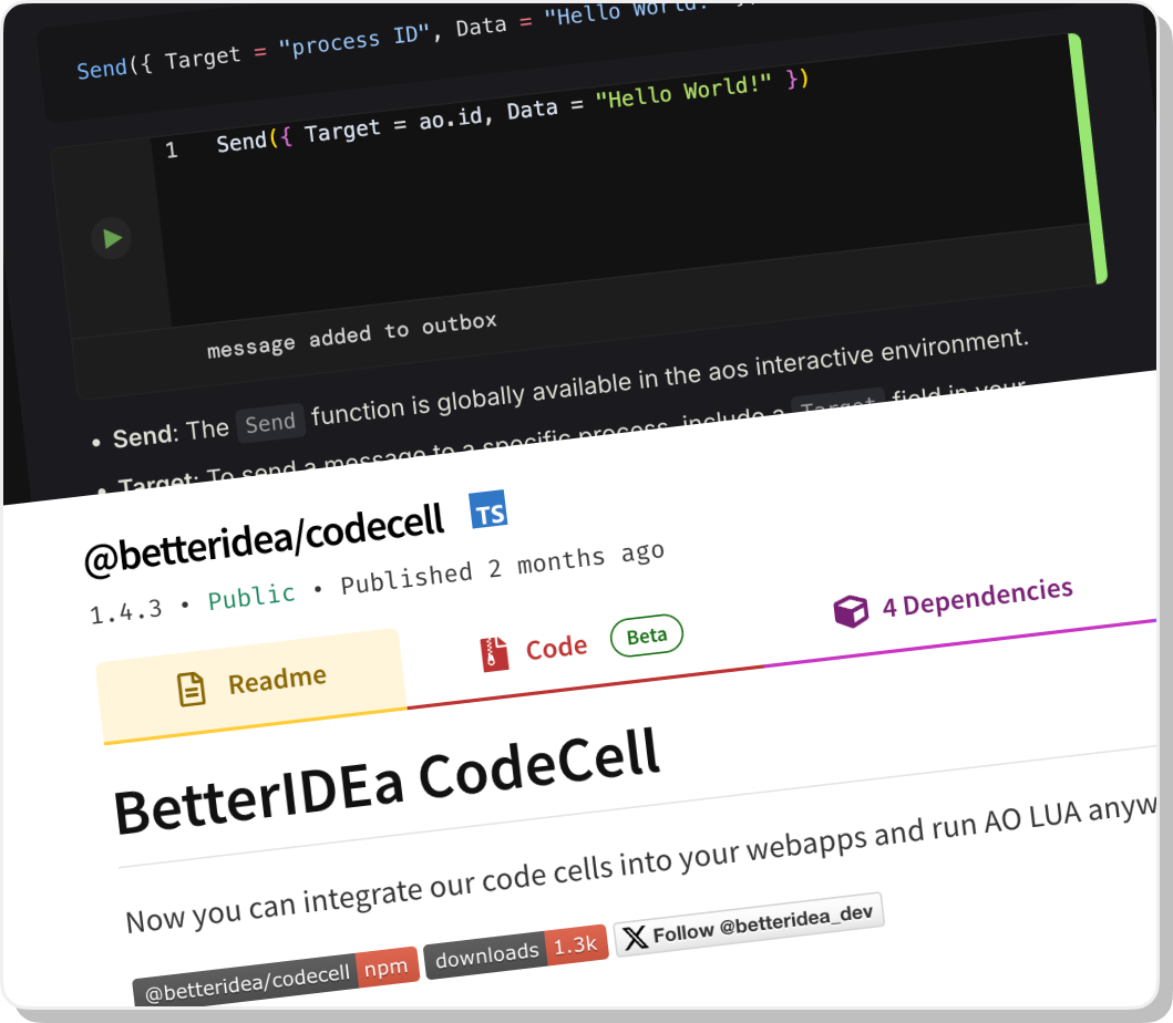 Portable Code Cells for AO